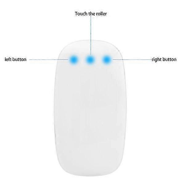 Apple Magic Mouse: Wireless, Bluetooth, Rechargeable. Multi-Touch Surface Thin Magic Mouse Slim Rechargeable Wireless - White