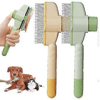 Lot de 2 brosses pour chats et chiens, brosses à poils longs et courts, éliminent les poils morts et favorisent un pelage sain. 2025