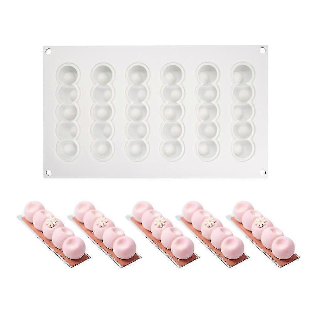 6-hole Concave Ball Long Shape Mousse Mold