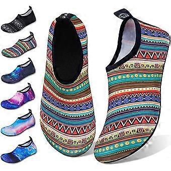 Water Shoes for Womens Mens Barefoot Quick-Dry Aqua Socks for Beach Swim Surf Yoga Exercise New Translucent Color Soles