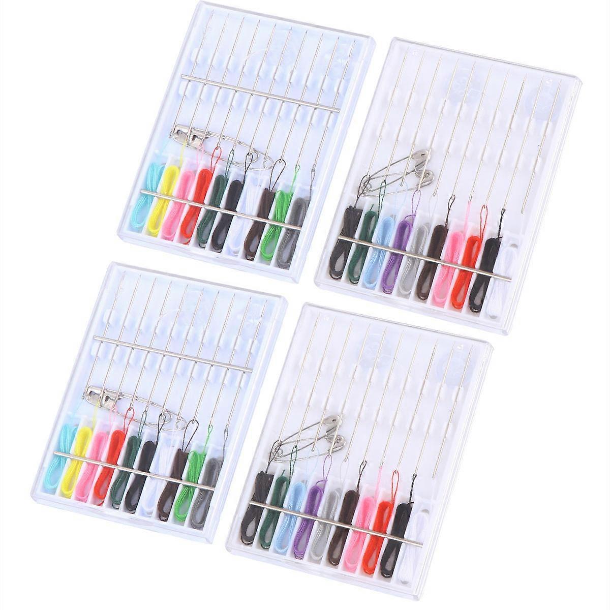Sewing Needle Practical Stitch Tools Set with 4 Boxes for Sewing Work