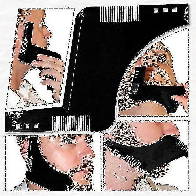 Beard Stencil,beard Styling Tool,shaving Template,beard Combbrown2pcs
