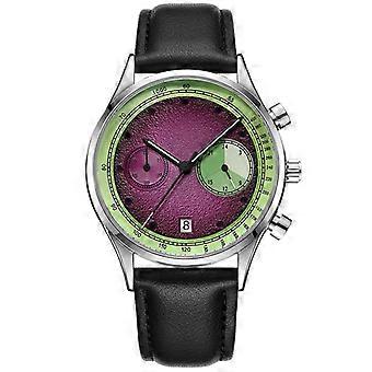Uhrwerk Herrenuhr Wasserdicht Chronographenfunktion Gewölbtes Saphirglas Kalender Stil Schule ins Wind Design