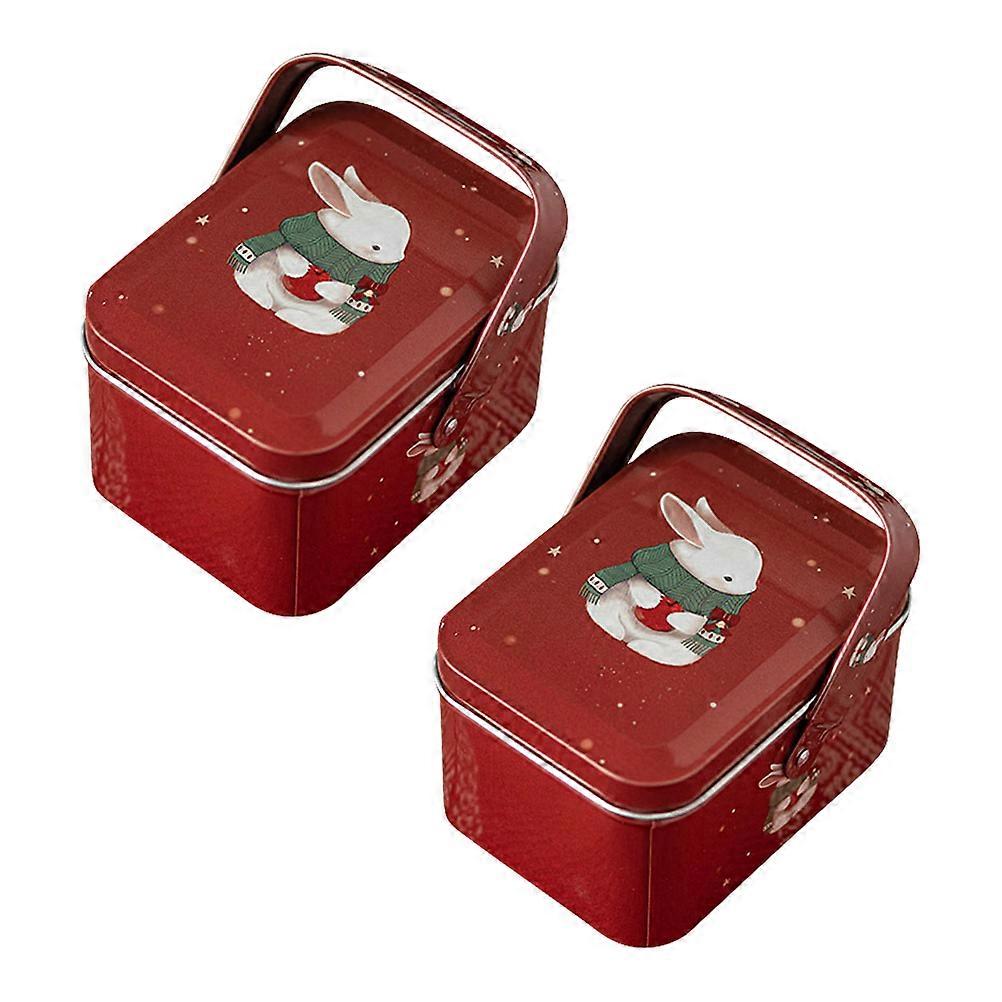 Gift Packing Boxes Tinplate Boxes for Storage Use 2Pcs Easter Candy Box