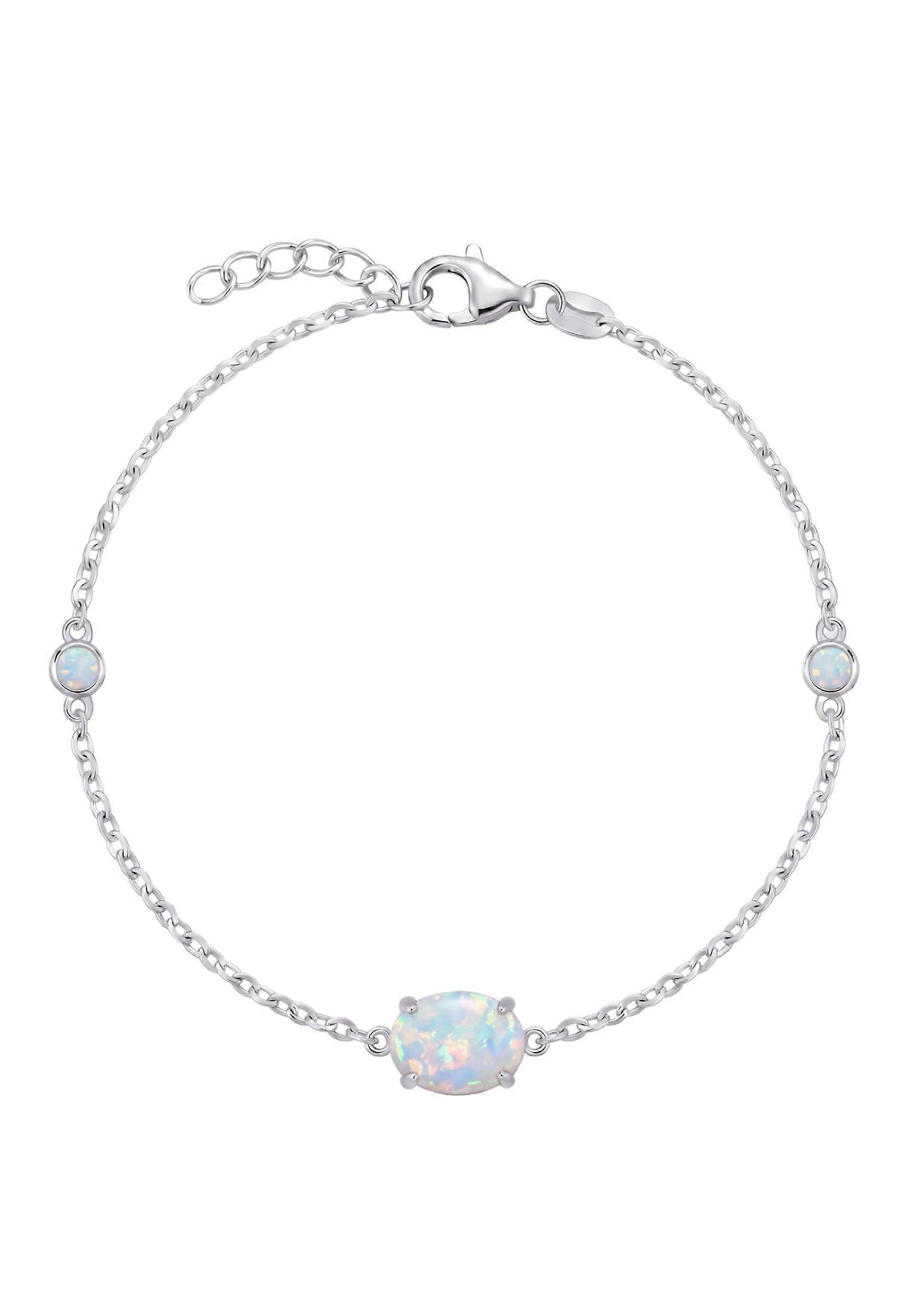 Oval White Opal Bracelet Silver by Latelita for Women