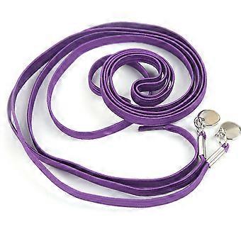 Elastic Shoelace with Metal Circle Decor for Shoes Purple Sports Sneakers