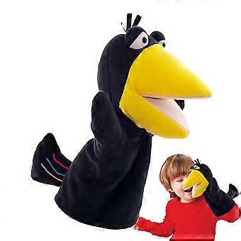 Animal hand puppets, hand puppets Animal Crow Hand Puppet Set of movable plush puppets made of soft [XR]