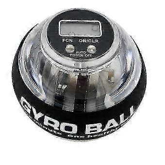 Håndleddsgyroball Autostart LED-lys LCD-tellergrep Styrketrener Svart plast kompatibel med hjemmekontor reisesport