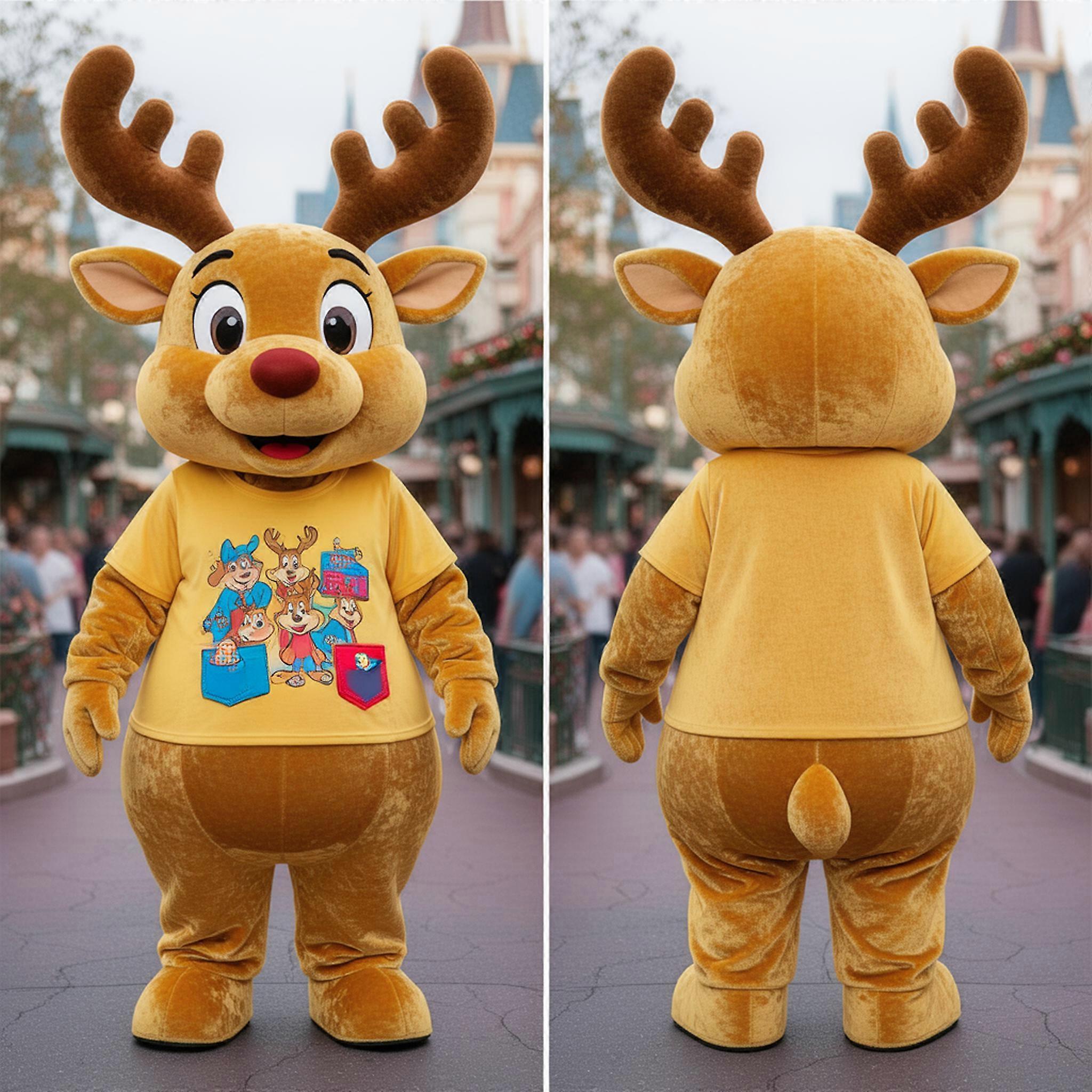 MASTICOT Golden Broad Shouldered Reindeer Mascot