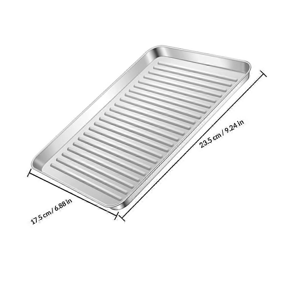 Household Baking Pan for Kitchen Multi-Function Serving Tray Silver