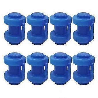 Conjunto de 8 tampas pós-extremidade de trampolim para postes de rede de trampolim 25 MM, particularmente robusto, tampas finais à prova de intempéries, peça de reposição de rede de segurança (azul)