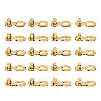 Bike Chain Connector 8 Speed Quick Release Bicycle Missing Chain Link for Mountain Road Bikes Gold 10 Pairs