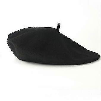 Moda Mujeres Boinas de lana Sombreros de invierno Boina de color sólido Gorras de gorro femenino Invierno Todas las gorras cálidas para caminar a juego
