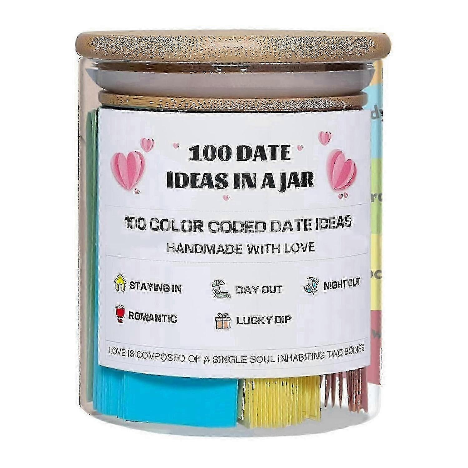100 Date Ideas Jar Compact Couples Gift
