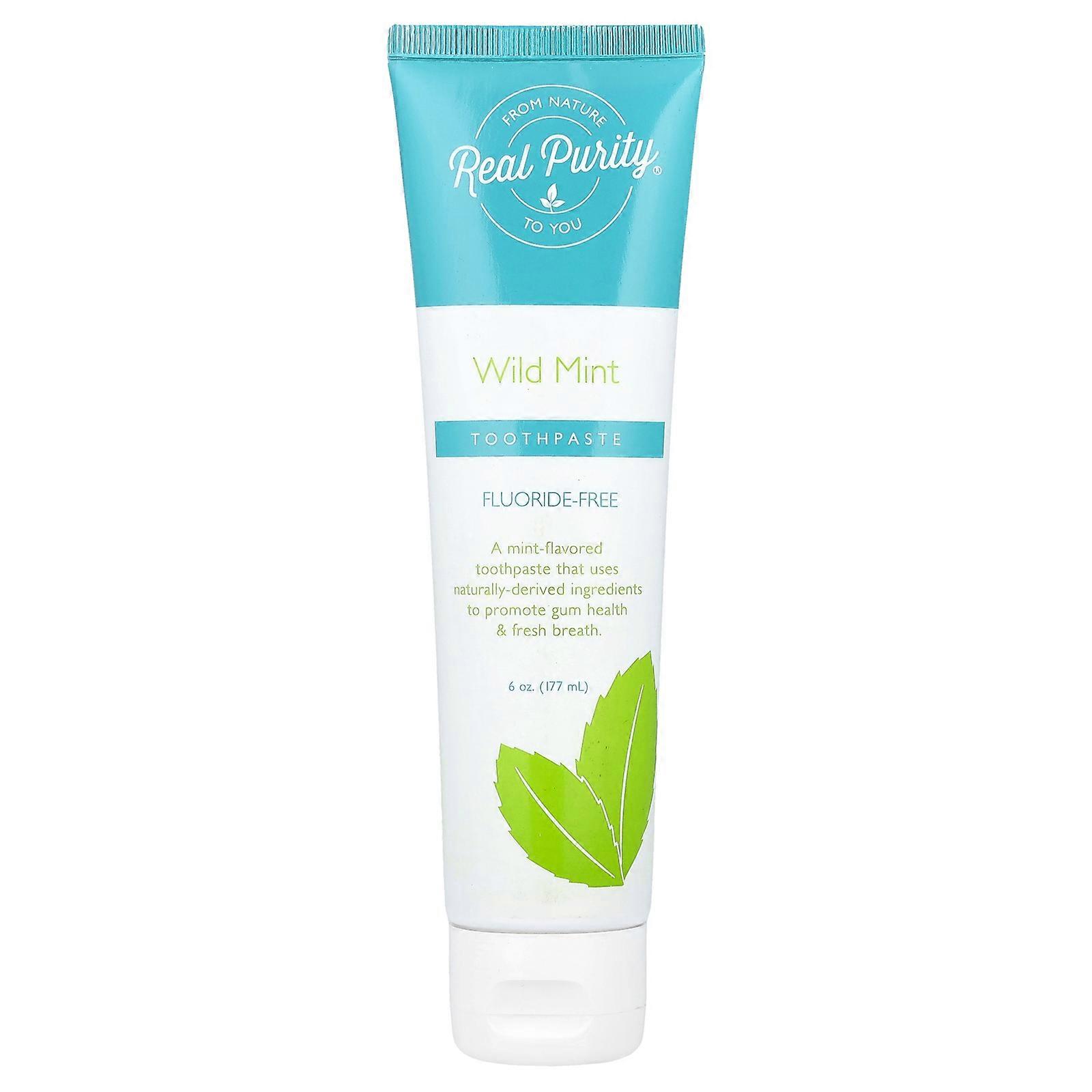 2 x Real Purity, Toothpaste, Wild Mint, 6 oz (177 ml)