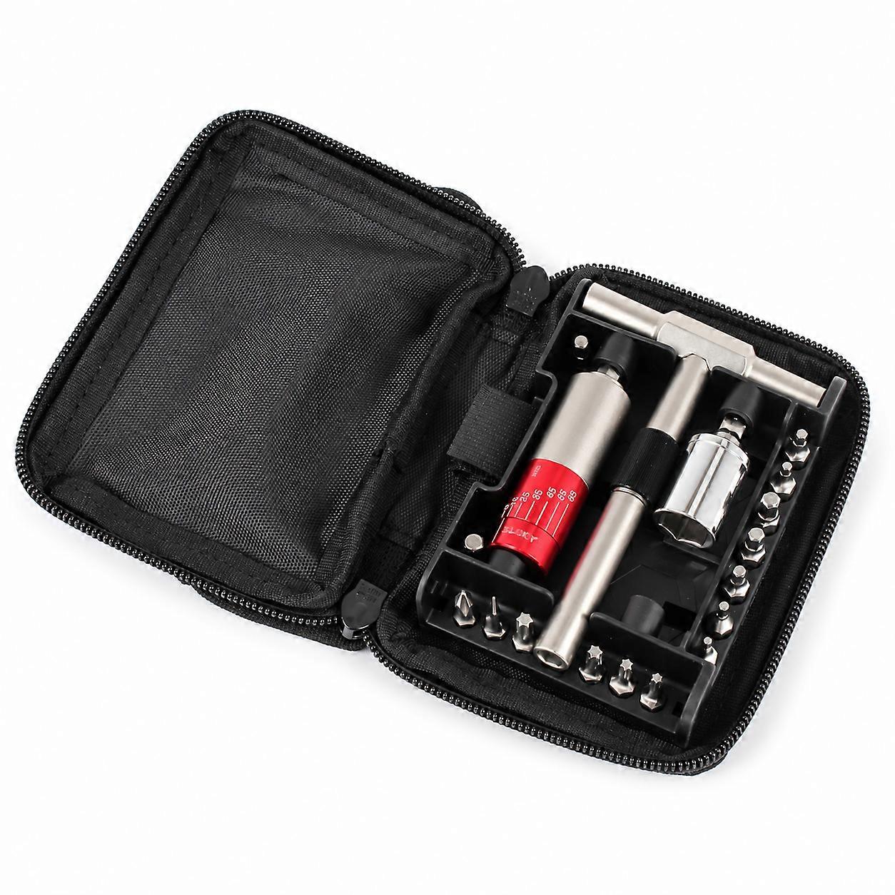 Torque Driver Tool Kit with T-Handle, Screwdriver Bits and Socket Adapter, Carbon Steel