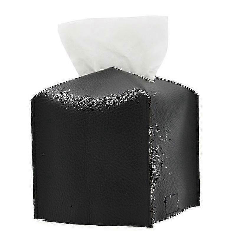 Modern Square PU Leather Tissue Cover