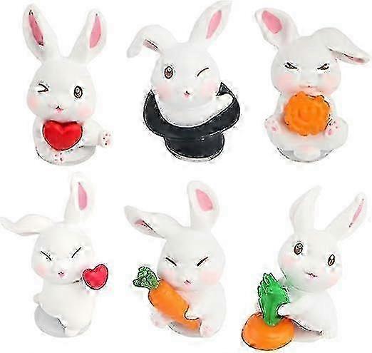 Miniature Rabbit Figurine, Easter Rabbit Decoration, Miniature Ra