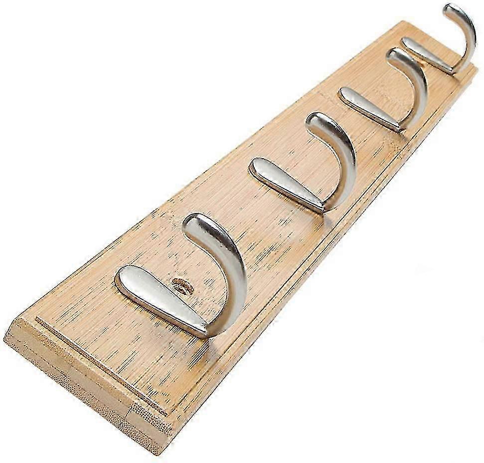 Minimalist Bamboo Wall Hook Rack