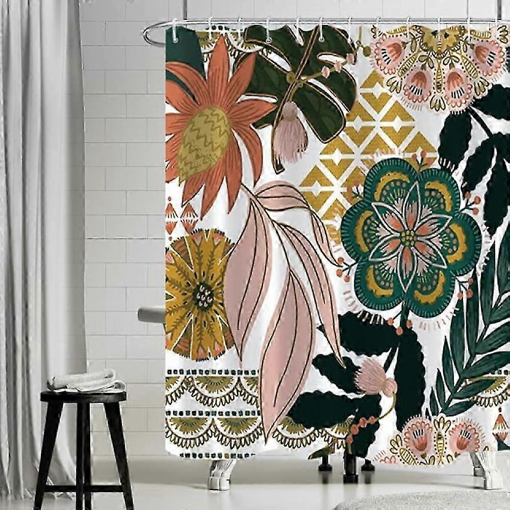 Floral Boho Shower Curtain