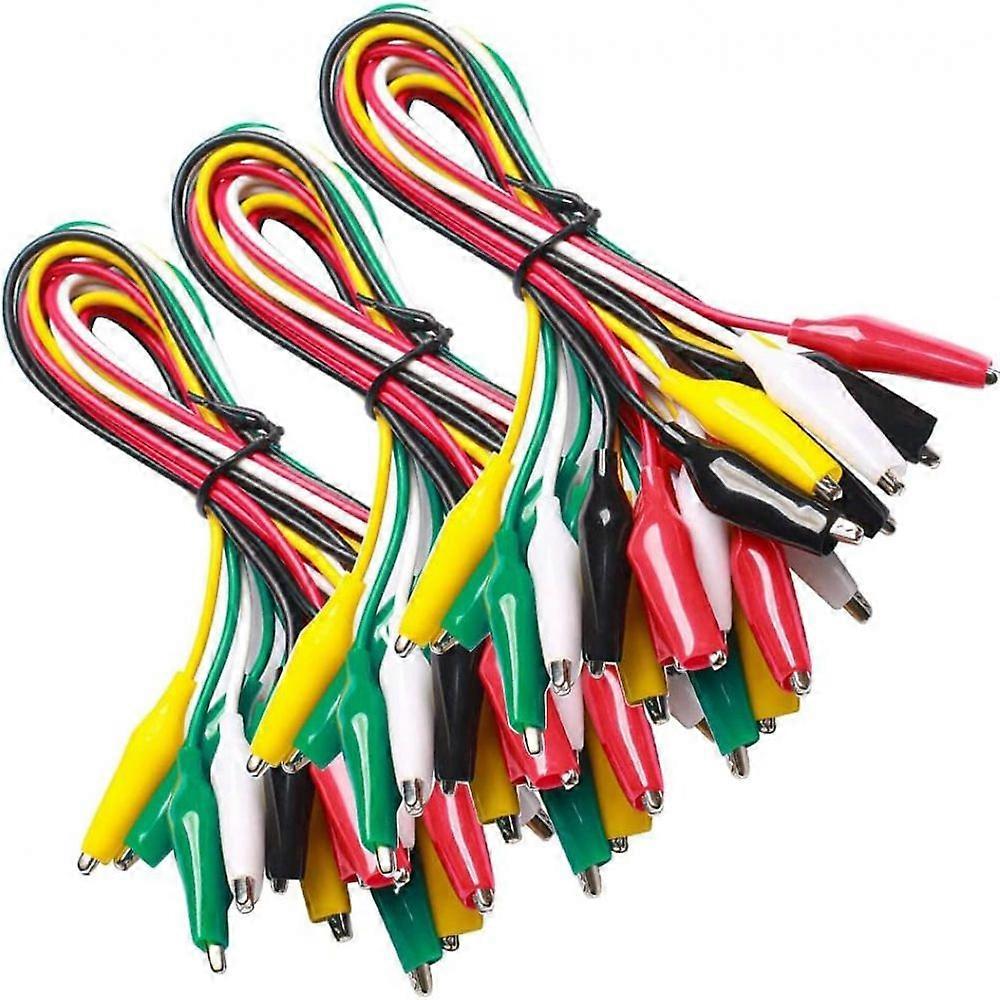 Flexible Insulated Test Leads Alligator Clips Colour-Coded Multipurpose