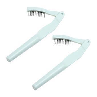 Eyelash Comb Stainless Steel for Makeup 2Pcs Foldable Eyelash Brushes
