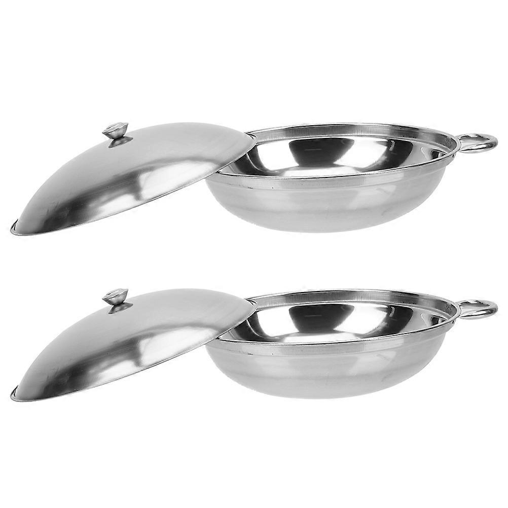 Practical Overflow Proof Bar Pot Double Ear Pot for Home Use 2Pcs
