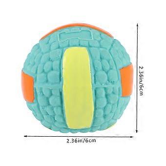 Blue Latex Dog Ball Toy Molar Chewing Toy for Play Volleyball Design