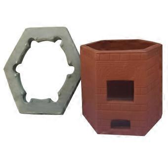 Mini House Cooking Stove Miniature Cooking Bench Dark Red Photography Prop For Kids And Family 12X12CM 1Set