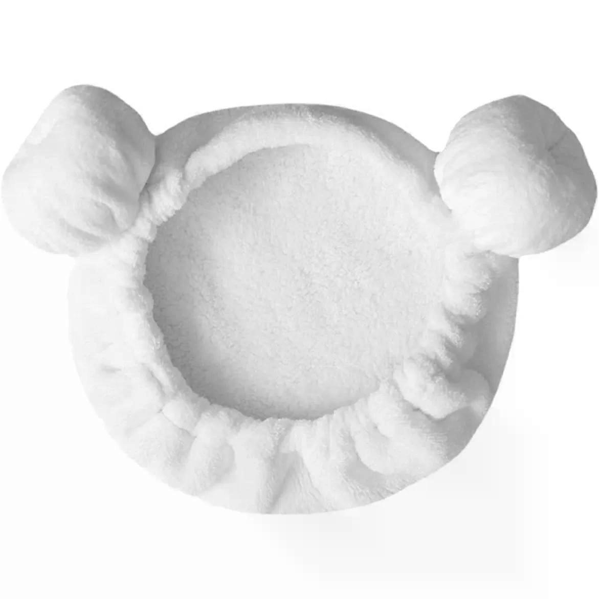 Cotton Hair Drying Hat for Bath Quick Drying White
