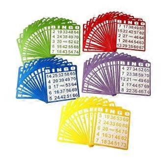 Premium Thick Bingo Cards Multicolour