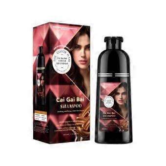Black Hair Dye Shampoo 400ml Natural Gray Coverage One‑Step Color for Long‑Lasting Black Shade