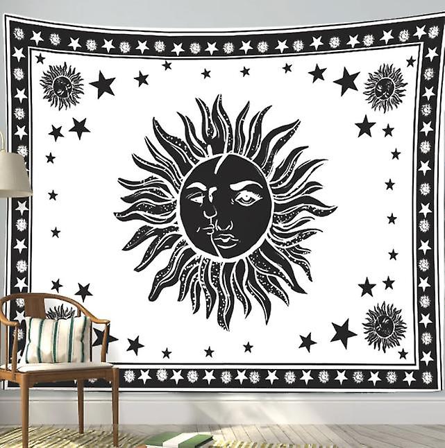 Brand New Black And White Sun Skull Wave Tapestry Sofa Painting Home Tapestry