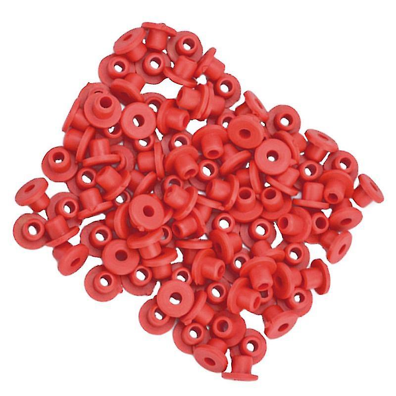 7.5X5.5cm Red Tattooing Needles 200pcs Needle Grommet Silicone Grommets T Type Band Buckles