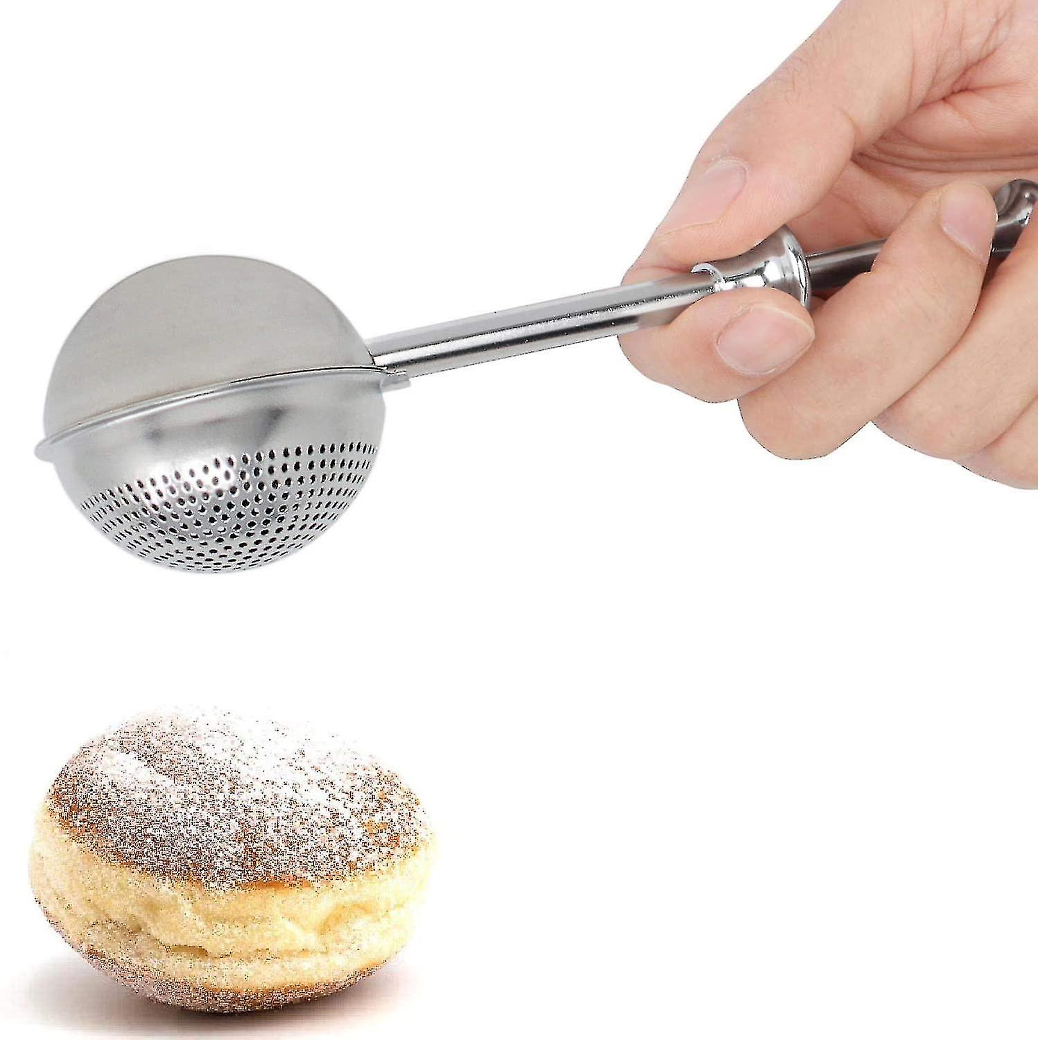 Flour Duster For Baking, With Spring Handle, One-handed Operation, Stainless Steel Pick Up And Dust Flour Sifter, Dusting Wand For Sugar, Flour And Sp