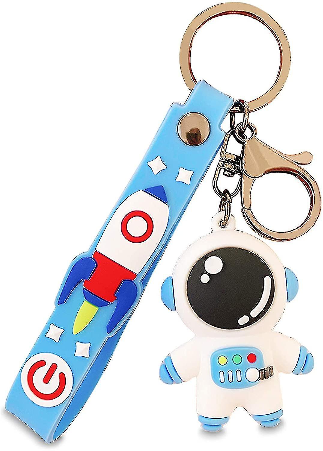 Spacemen Keychains For Men/women Astranaut Kering Cool Robot Keychain Bag Pendants (blue)