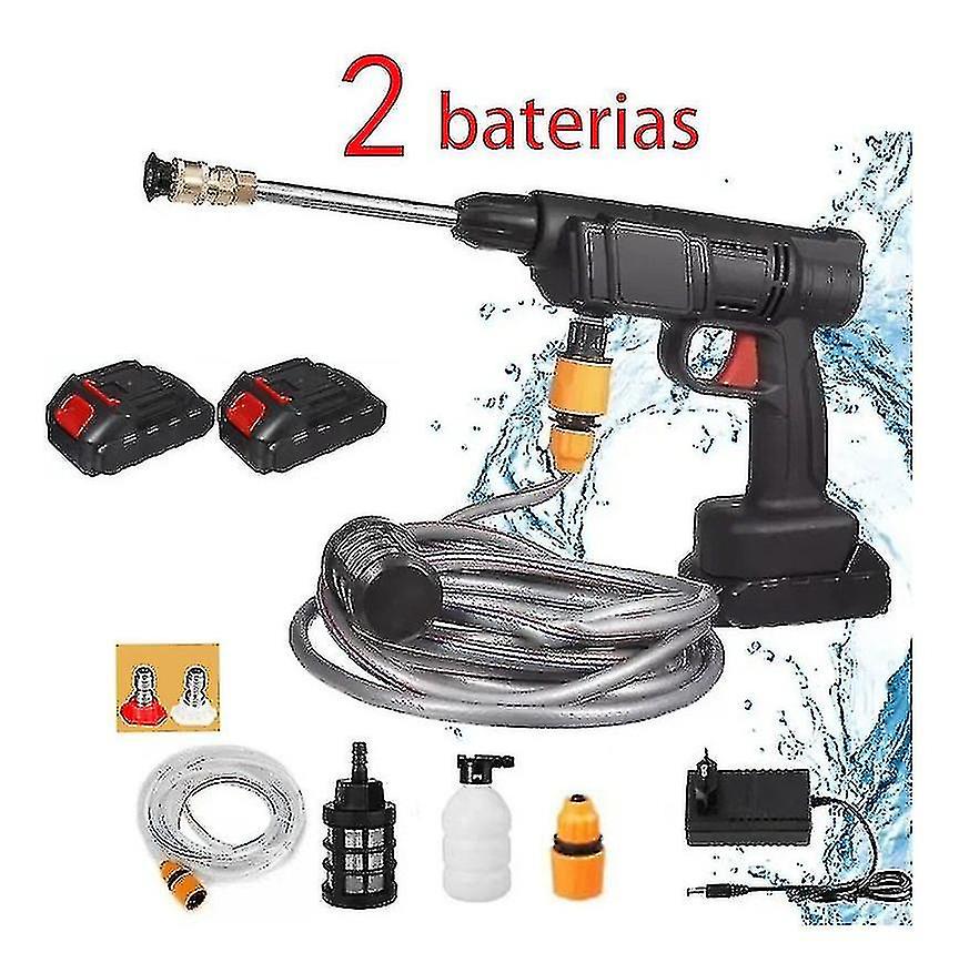 Bärbar högtryckstvätt + 2 trådlösa batterier