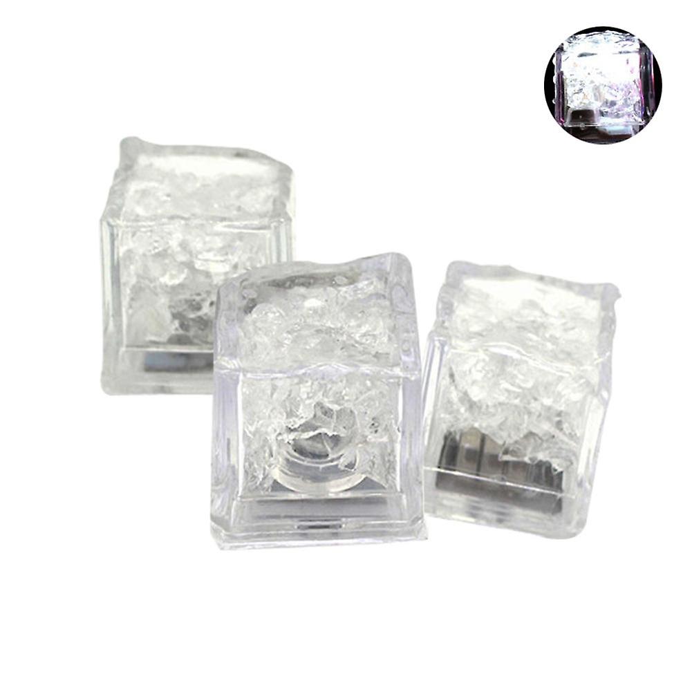 ZHOUBA 3Pcs LED Light Ice Cubes Luminous Night Lamp Party Bar Wedding Cup Decoration