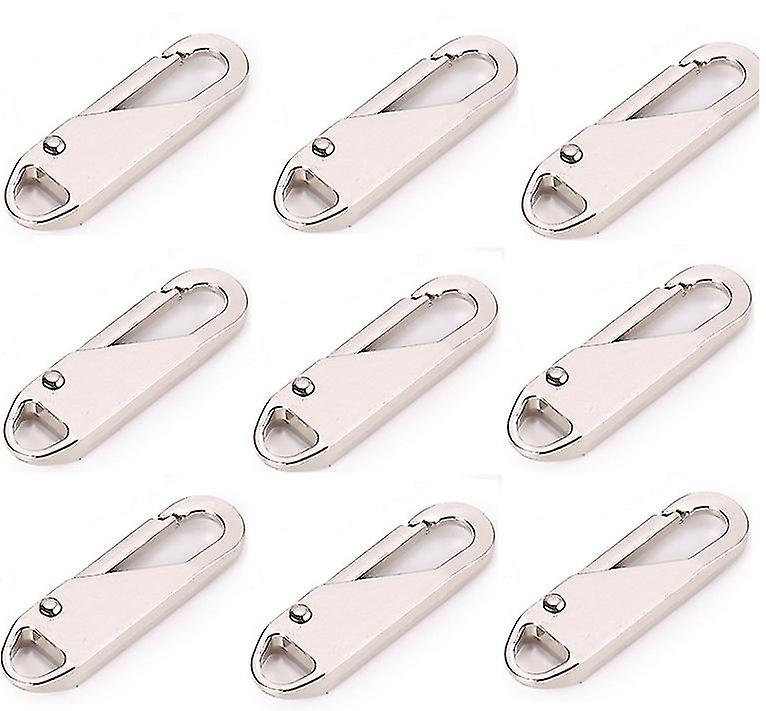 Zipper Pull Replacement 12pcs Metal Zipper Pull Tabs Detachable Zipper Repair Kit