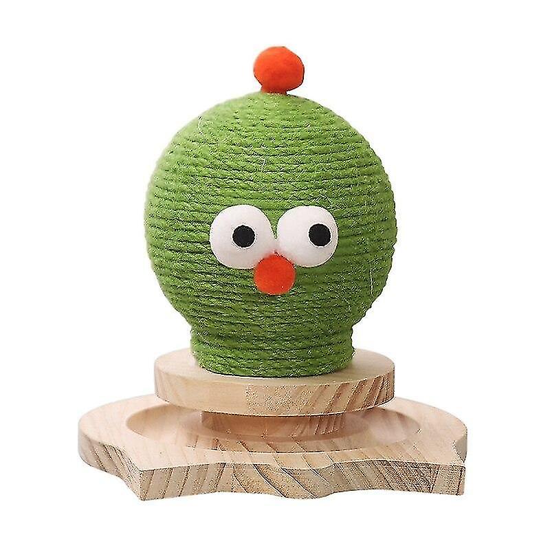 Cat Scratcher Tree Solid Wood Sisal Ball Scratching Climbing Bird Design Bite Scratchers