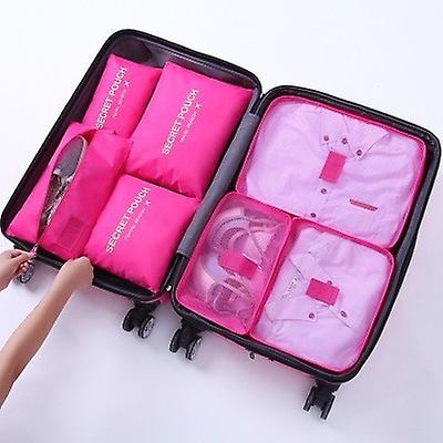 2020 New 7PCS/Set High Quality Oxford Cloth Travel Mesh Bag In Bag Luggage Organizer Packing Cube Or