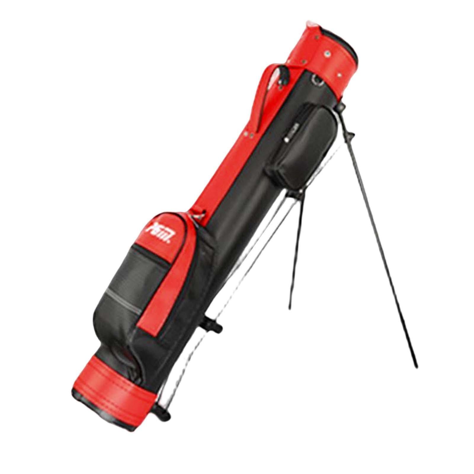 Taşınabilir Golf Standı Çantası Erkekler Askılı Braket Pitch ve Putt Çanta Siyah