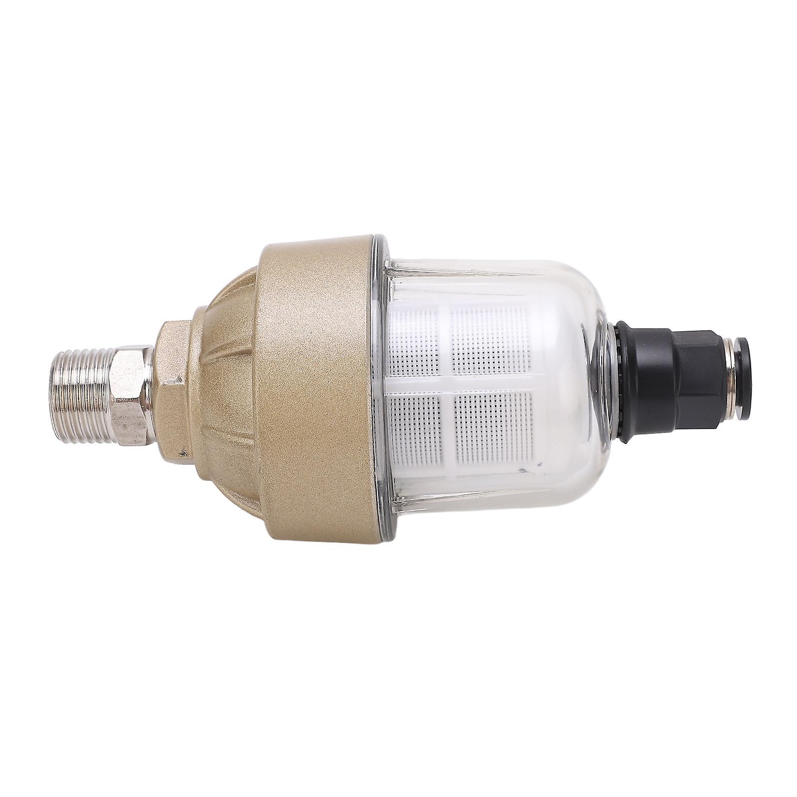 G1/2in Translucent Water Drain Valve Automatic Coolant Drainer Compressed Air Filter Floating Ball Type 