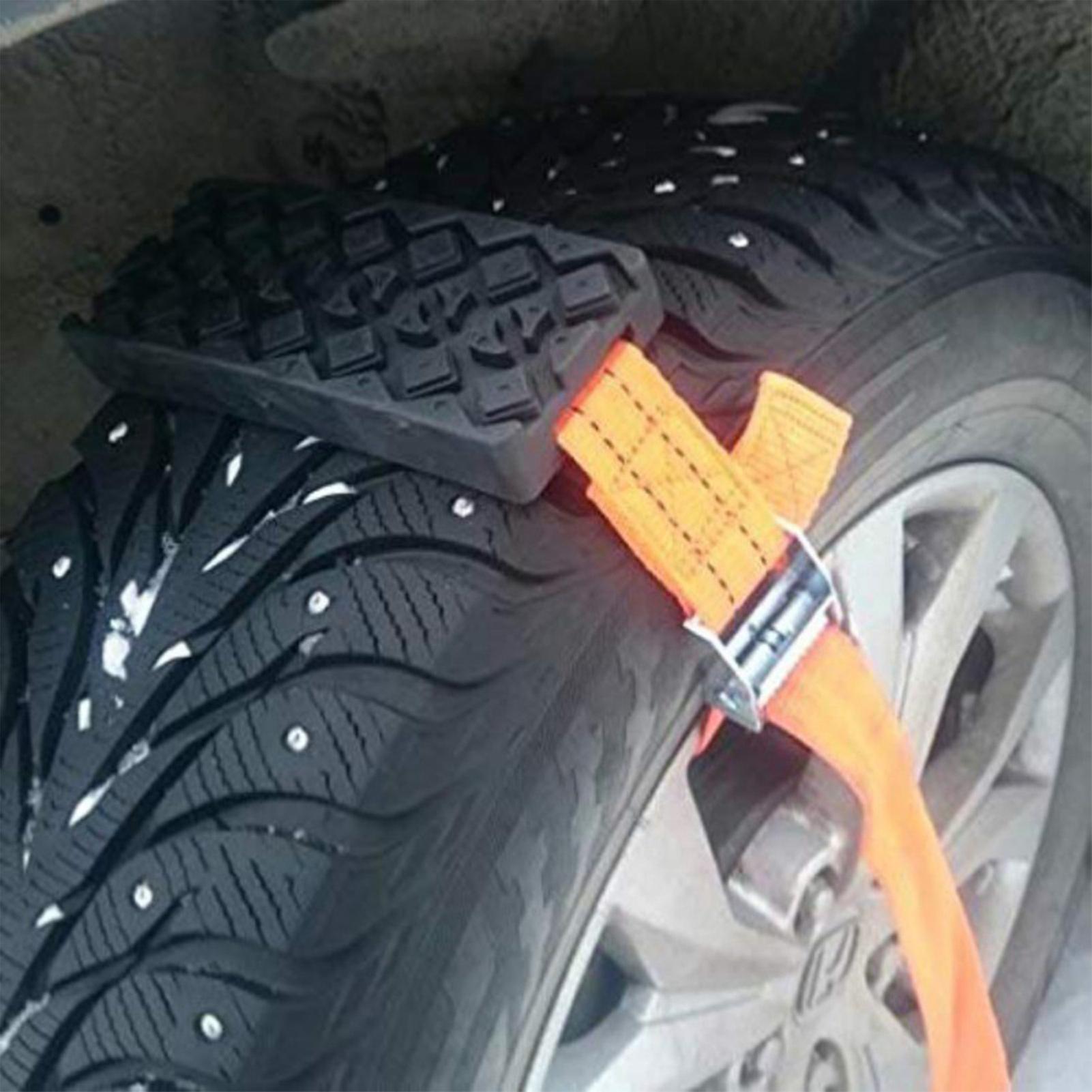 Car Escape Board Slip Resistant Uneven Surface Flexible Strap Strong Pulling Force Fast Tightening Portable for Vehicle 1 Strip