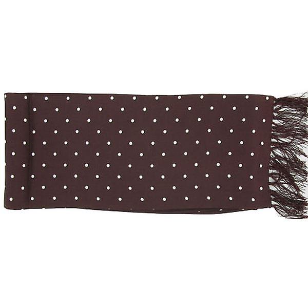 Michelsons of London Polka Dot Narrow Silk Scarf - Burgundy