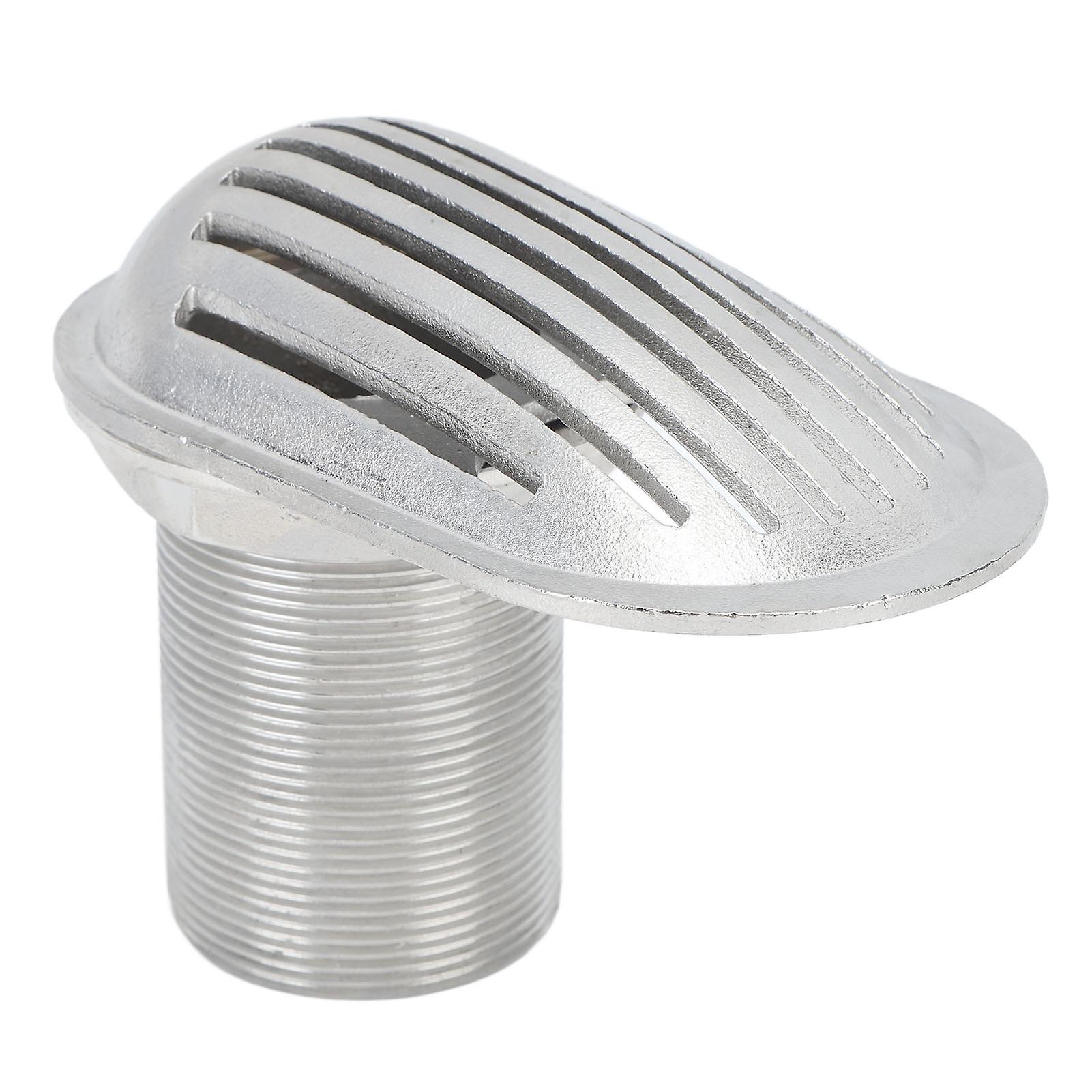 2in Marine Boat Intake Strainer Embedded 316 Stainless Steel Thru Hull Water Pickup Filter Scoop for Yacht Kayak