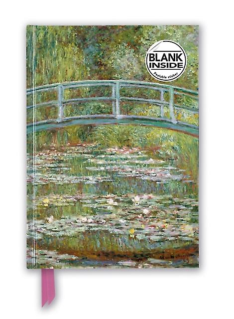 Claude Monet Bridge Over A Pond Of Water Lilies Foiled Blank Journal Paperback Book