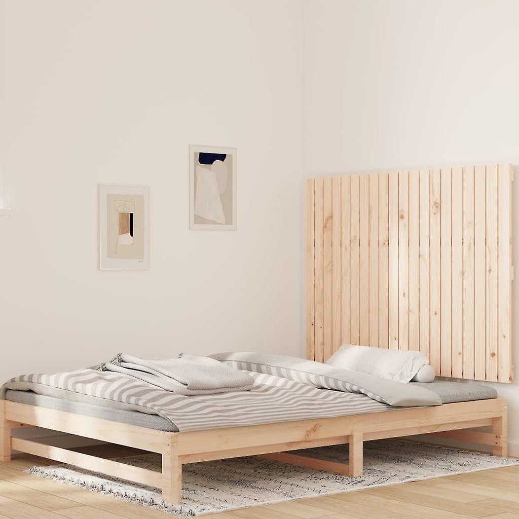 Wall headboard 127.5x3x90 cm solid pine wood