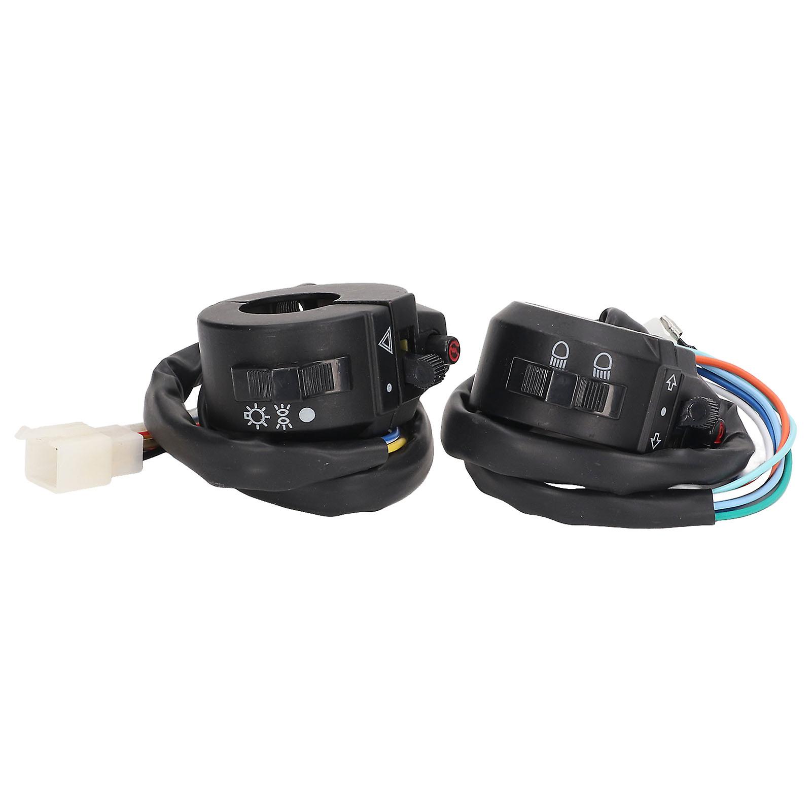 Paire d'interrupteurs de guidon de moto, phares, clignotants, klaxon, remplacement pour CG125