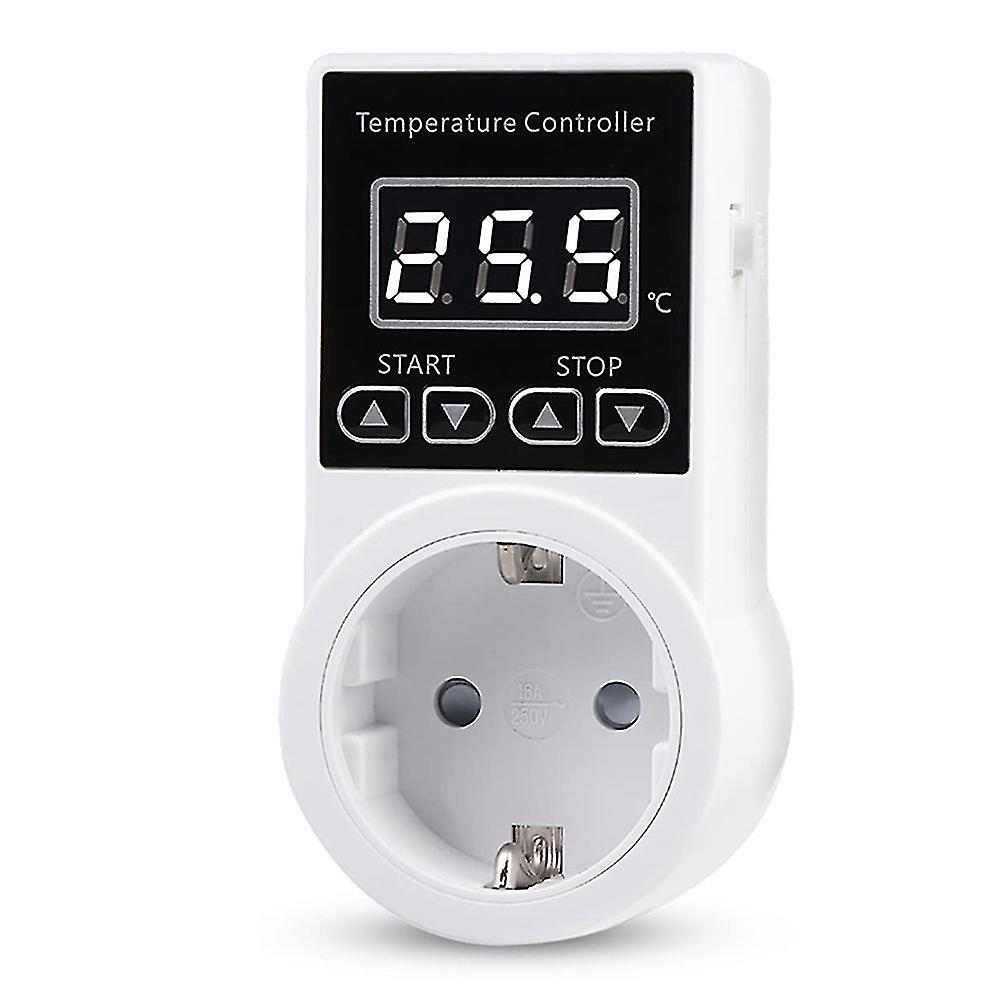 1pcs Thermostat Socket With Sensor, Digital Temperature Controller Socket, Waterproof Temperature S